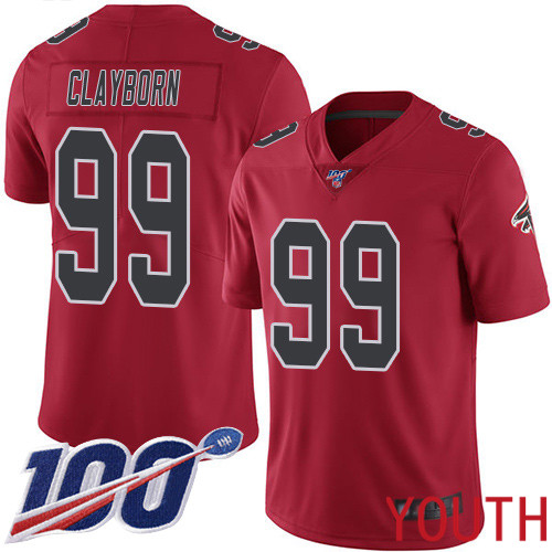 Atlanta Falcons Limited Red Youth Adrian Clayborn Jersey NFL Football #99 100th Season Rush Vapor Untouchable->youth nfl jersey->Youth Jersey